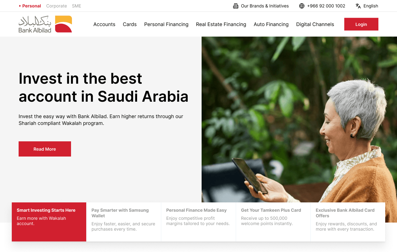 Bank Albilad Concept UX/UI Design